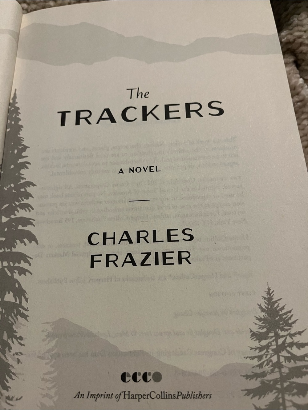 The Trackers Hardcover Book Charles Frazier First Edition